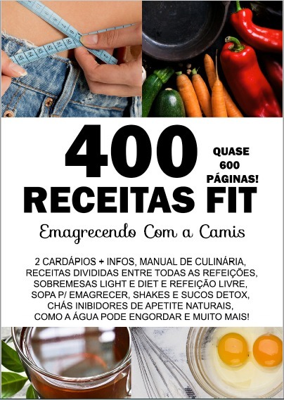 Ebook 400 Receitas Fit Com Cardápios Mundo Do Ebook 5825